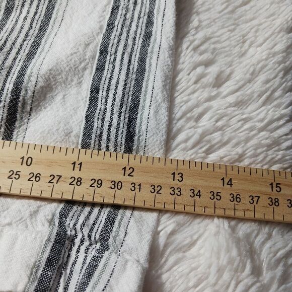 Happily Grey Linen/Rayon Wide Leg Pant Women's XL. White with Grey Stripes...... - Picture 10 of 10